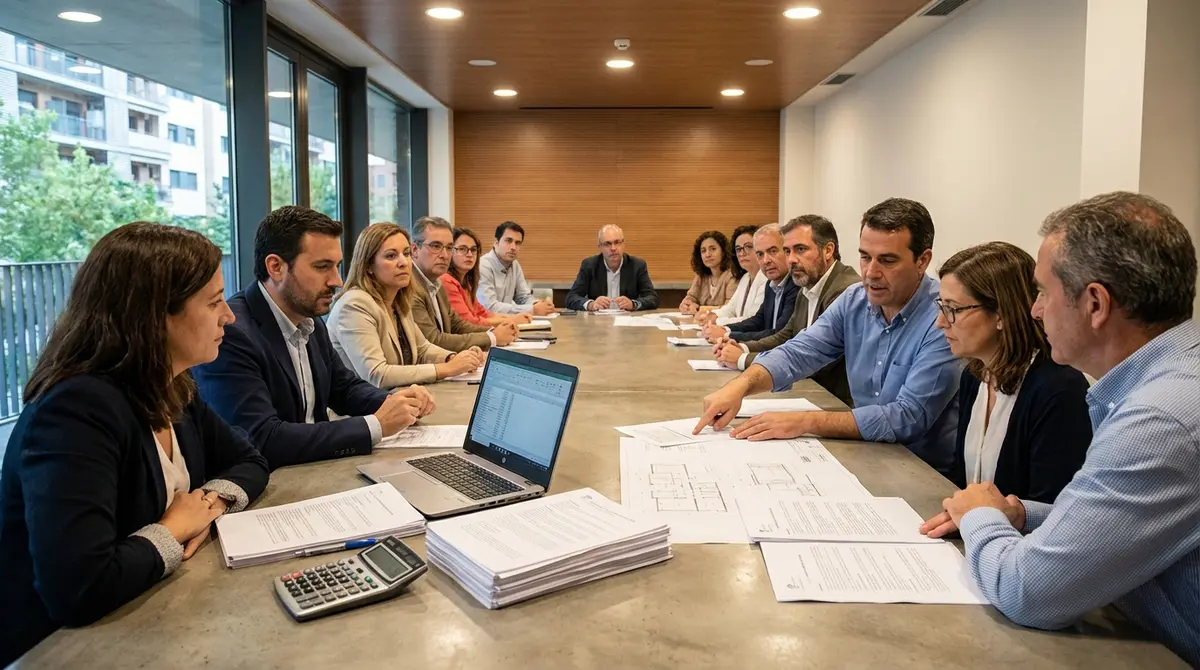 Junta de propietarios votando una derrama extraordinaria en comunidad